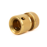 Латунний конектор 1/2" для шланга 1/2" швидкороз'ємний