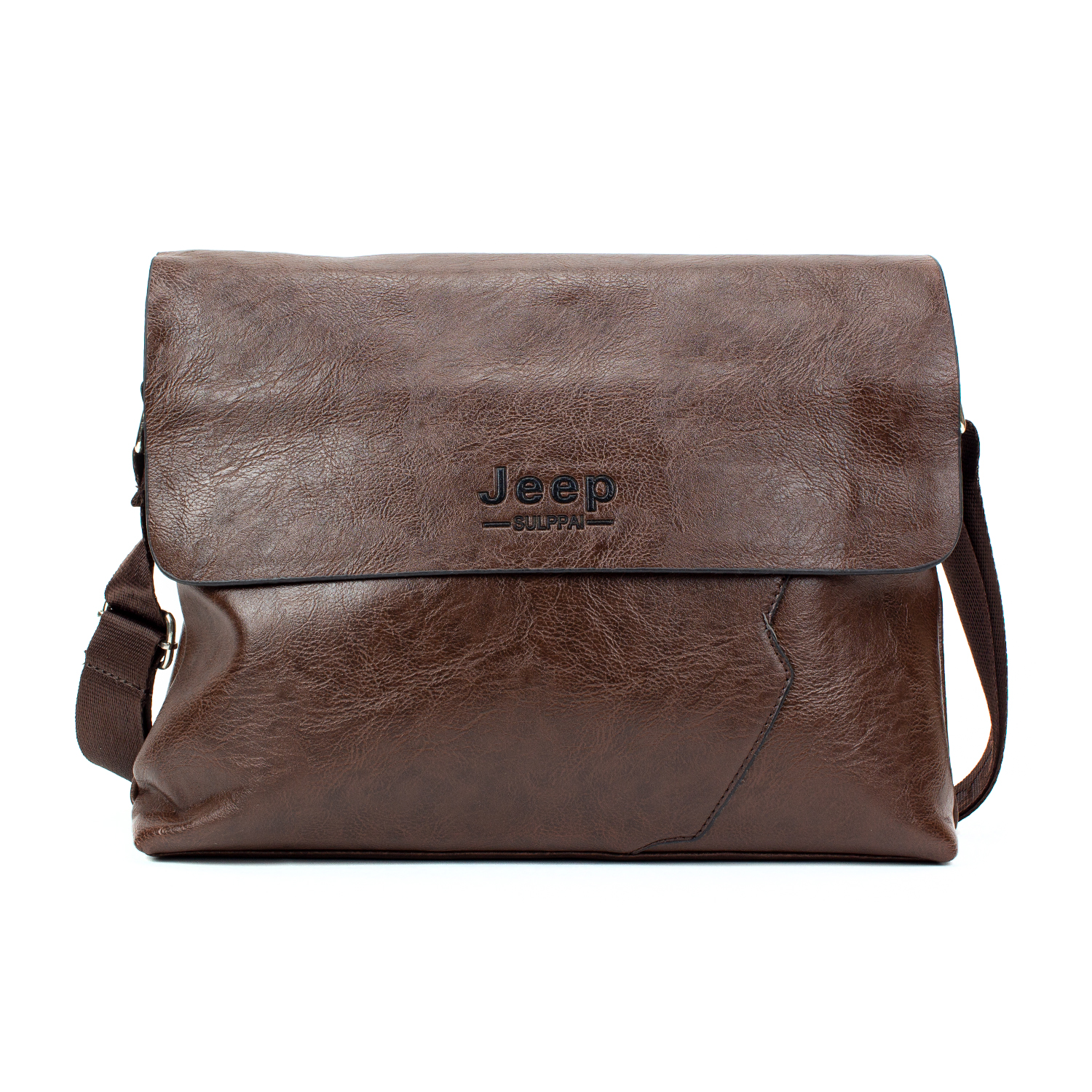 Чоловіча сумка месенджер Jeep JP2003, темно-коричнева