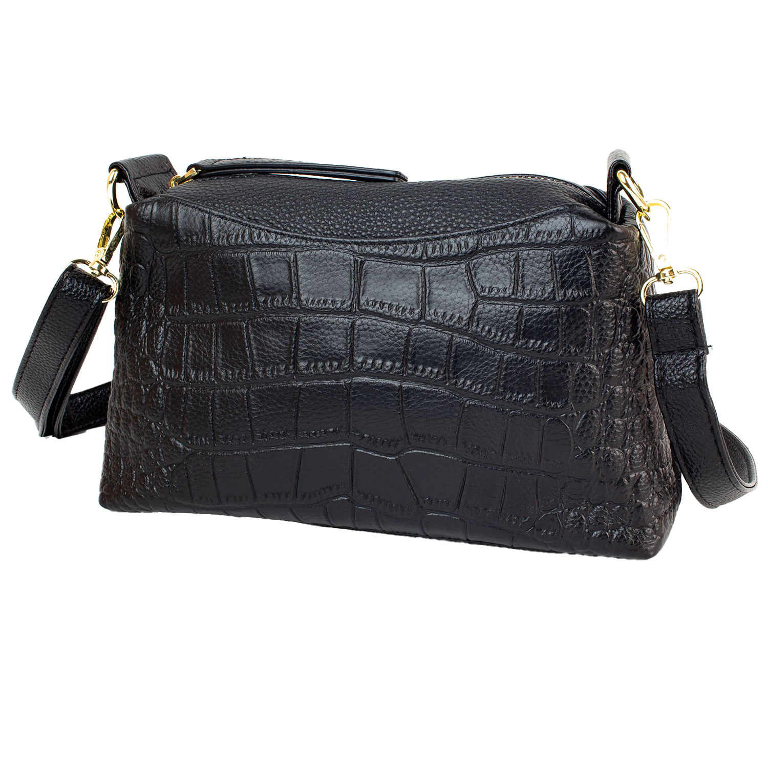 Жіноча шкіряна сумка через плече Corze GL7380BL, Чорна