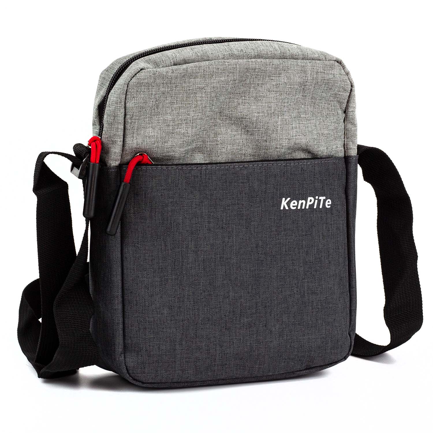 Чоловіча сумка через плече KenPite M-002 сіра