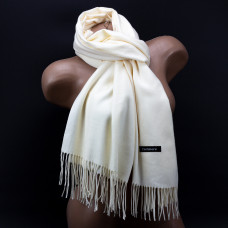 Жіночий кашеміровий шарф LuxWear S47002 білий