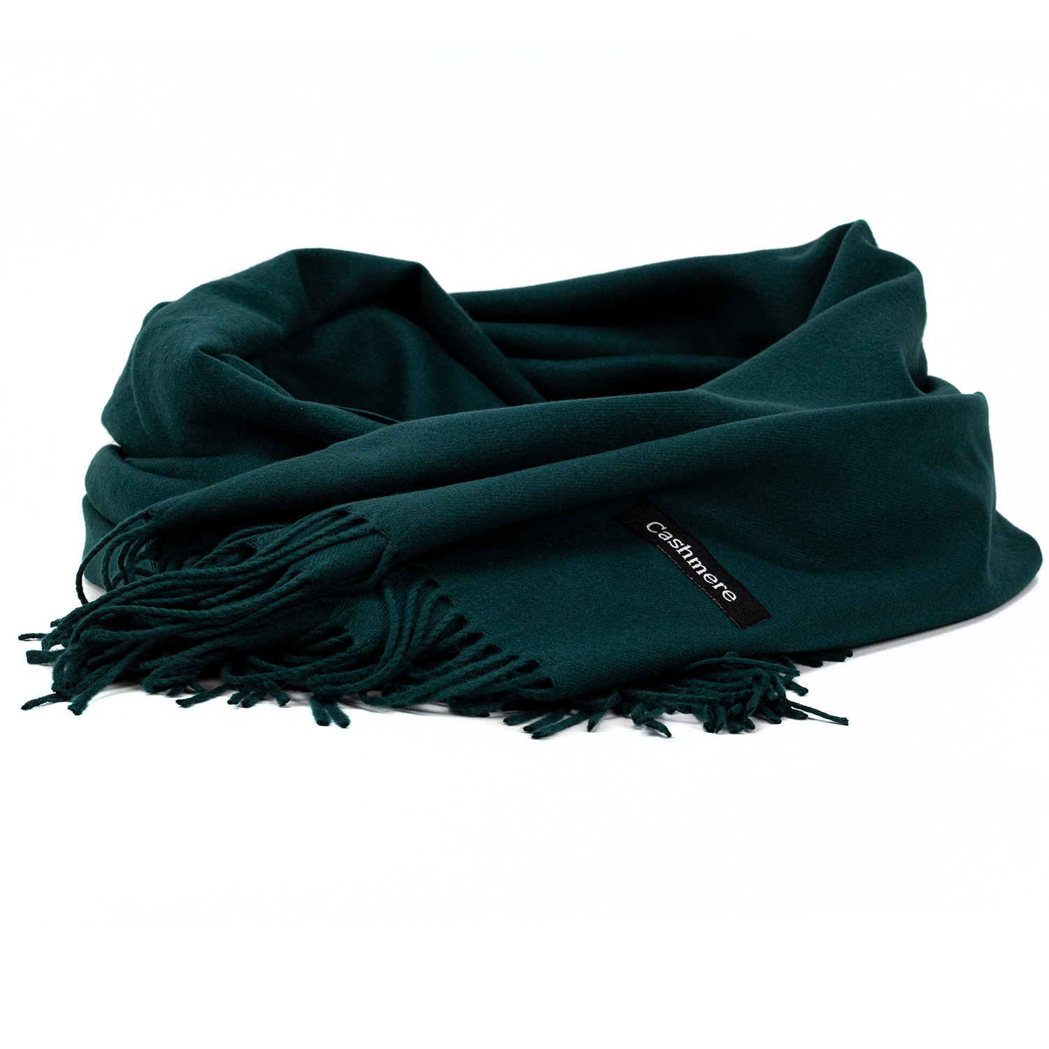 Жіночий кашеміровий шарф LuxWear S47022 Темно-зелений