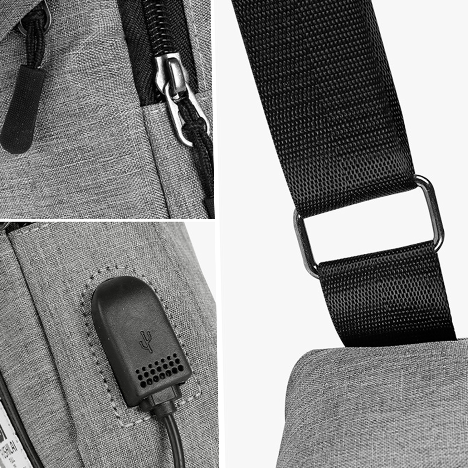 Мужская сумка слинг Joy Art SP2340, Серая