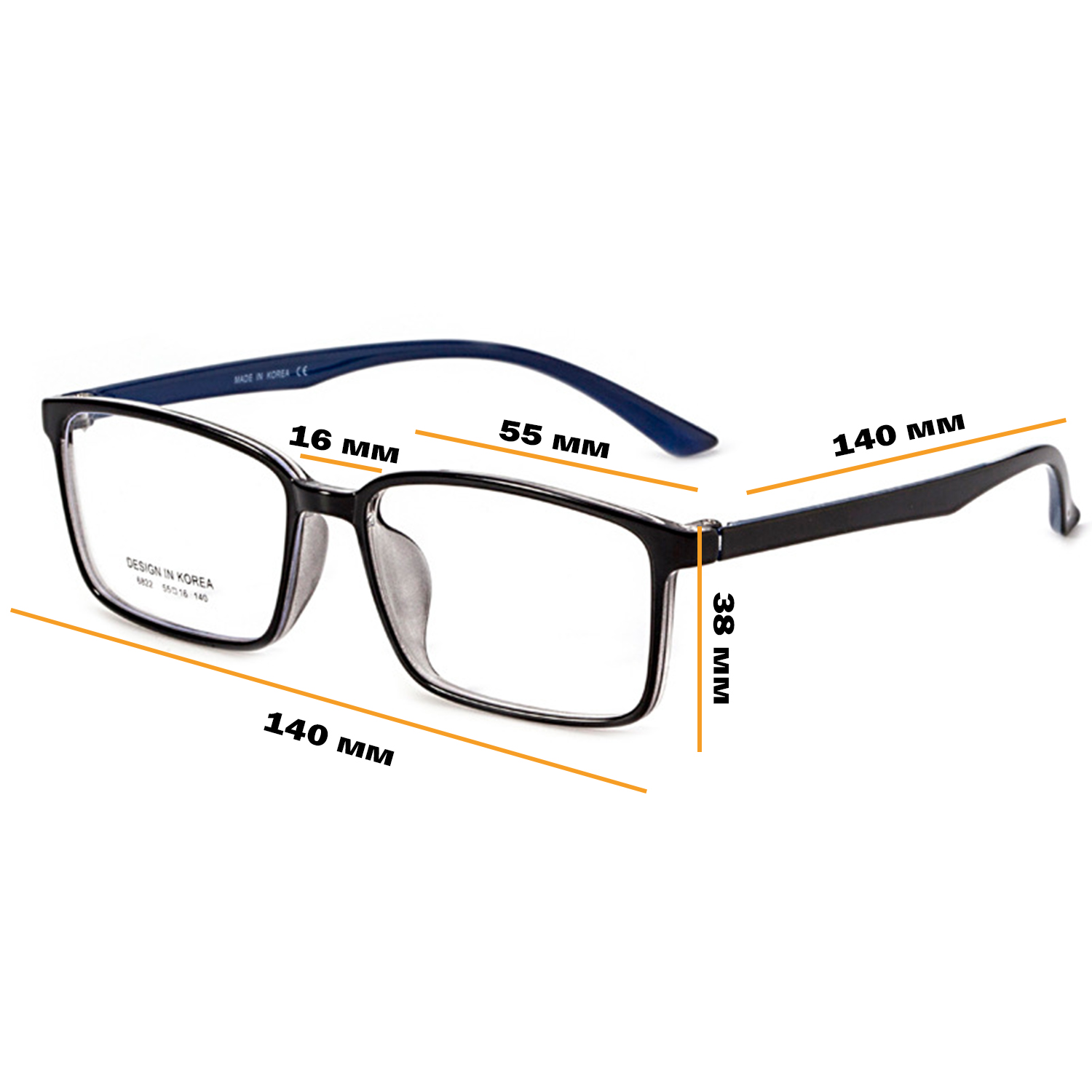 Компьютерные очки Bloomberg Glasses B6822 унисекс,  черные