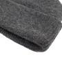 Женская шерстяная шапка бини оверсайз тёмно-серая (dark gray)