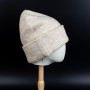 Женская шерстяная шапка бини оверсайз бежевая (ivory)