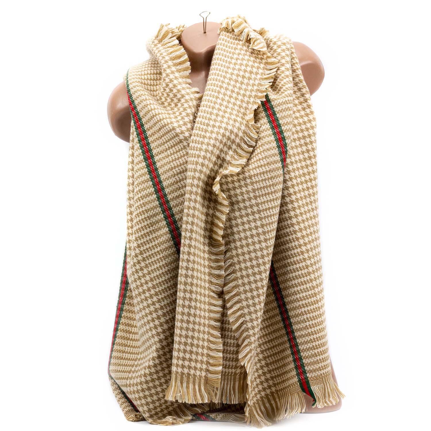Женский кашемировый палантин LuxWear S184003, Burberry бежевый