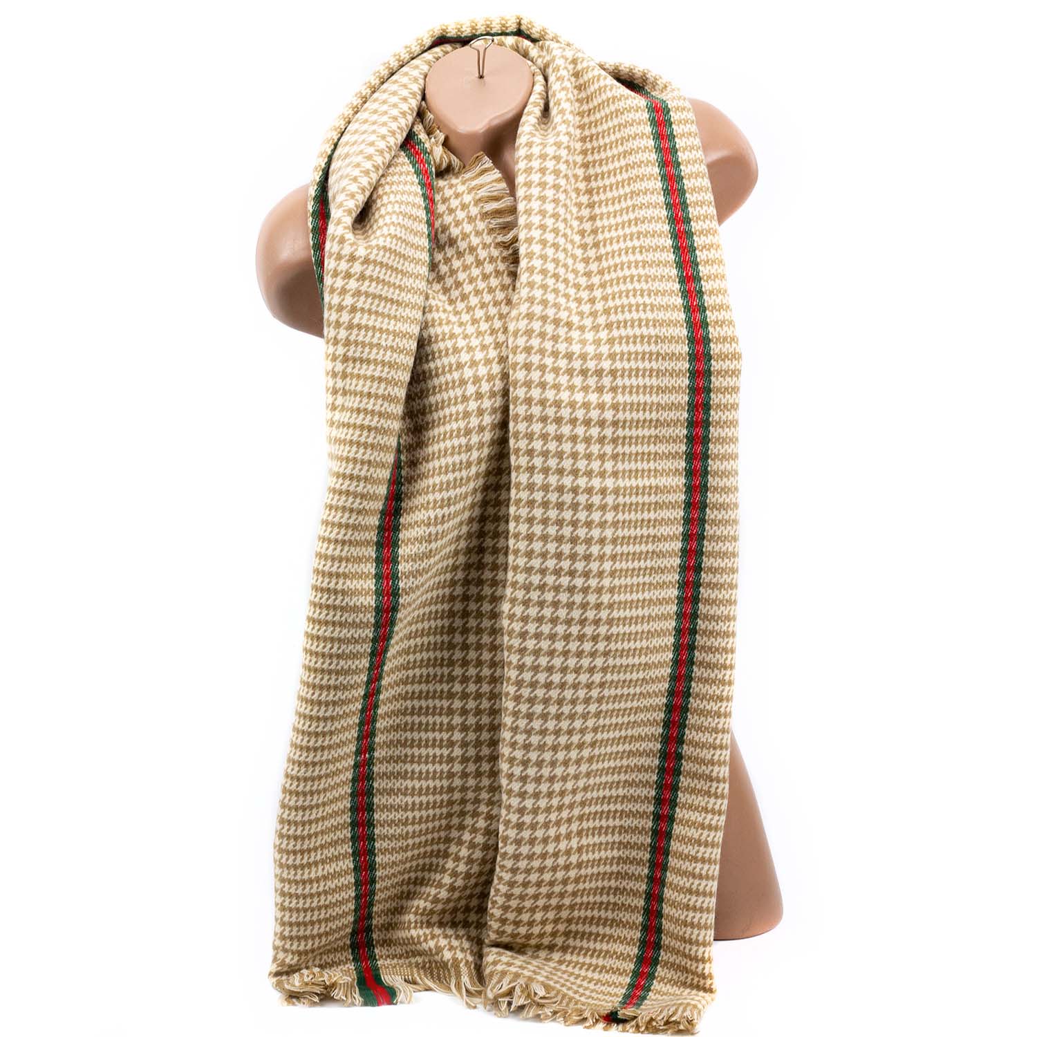 Женский кашемировый палантин LuxWear S184003, Burberry бежевый
