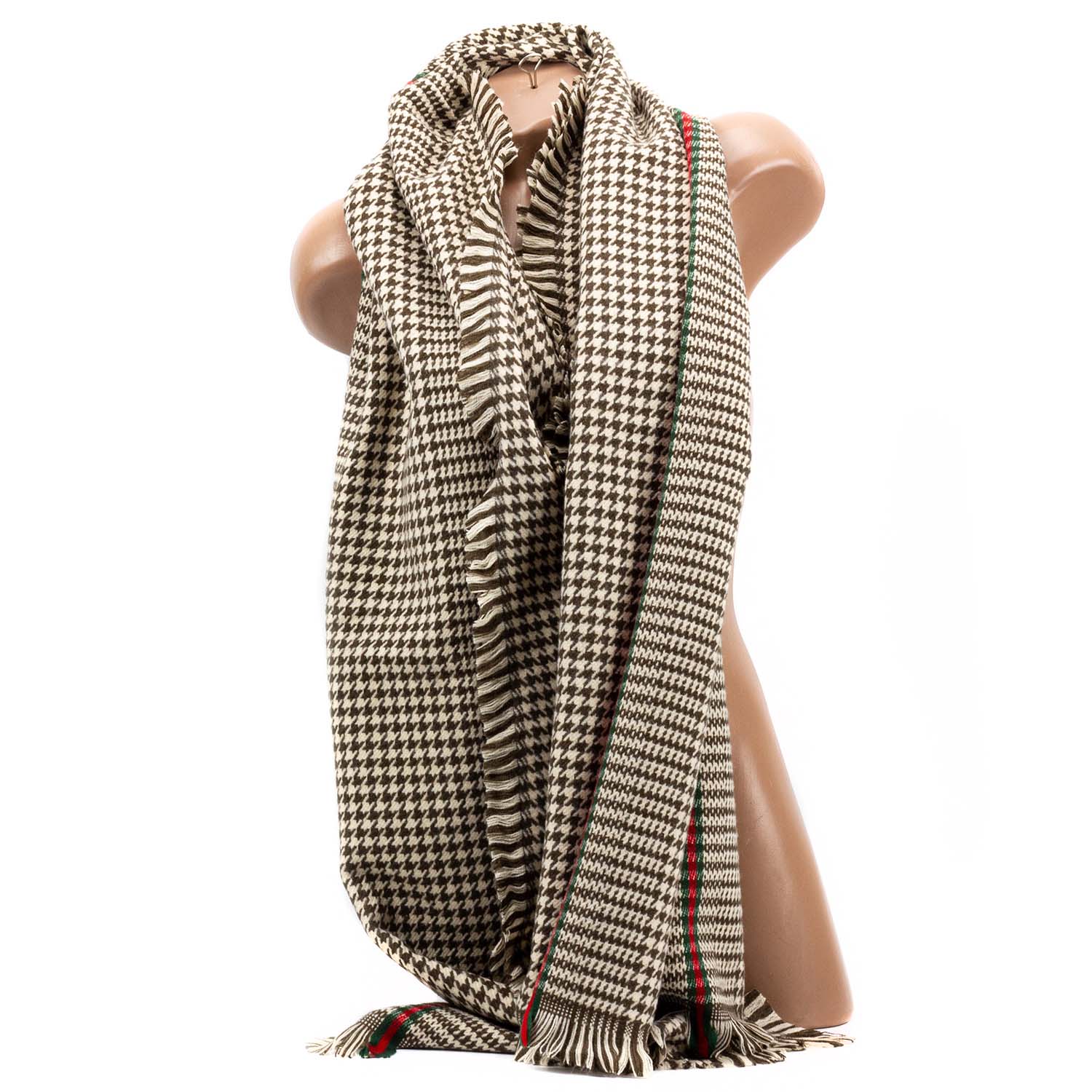 Женский кашемировый палантин LuxWear S184002, Burberry коричневый