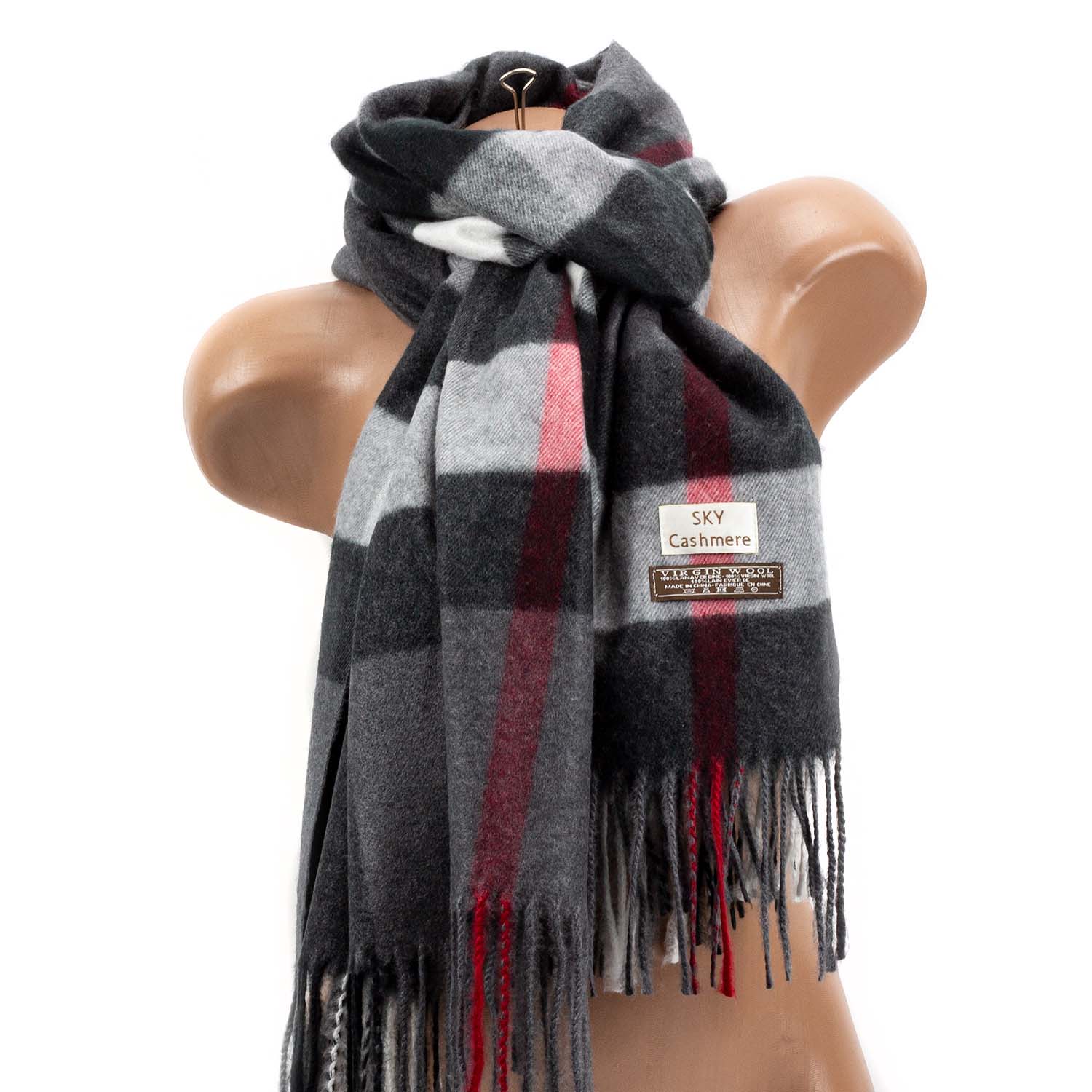 Женский кашемировый шарф LuxWear S131003, Burberry Grey