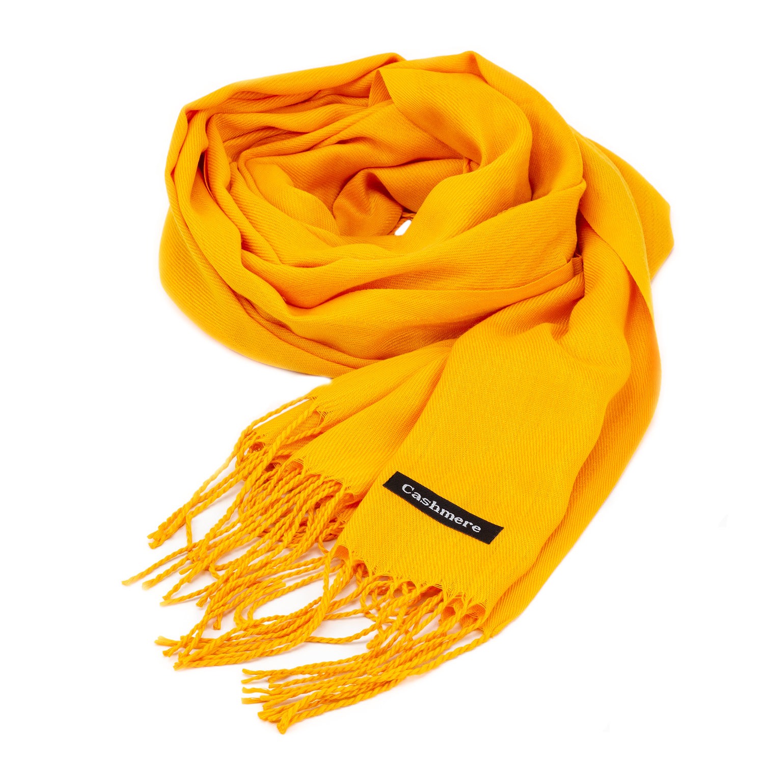 Женский кашемировый шарф Cashmere S90014, желто-оранжевый