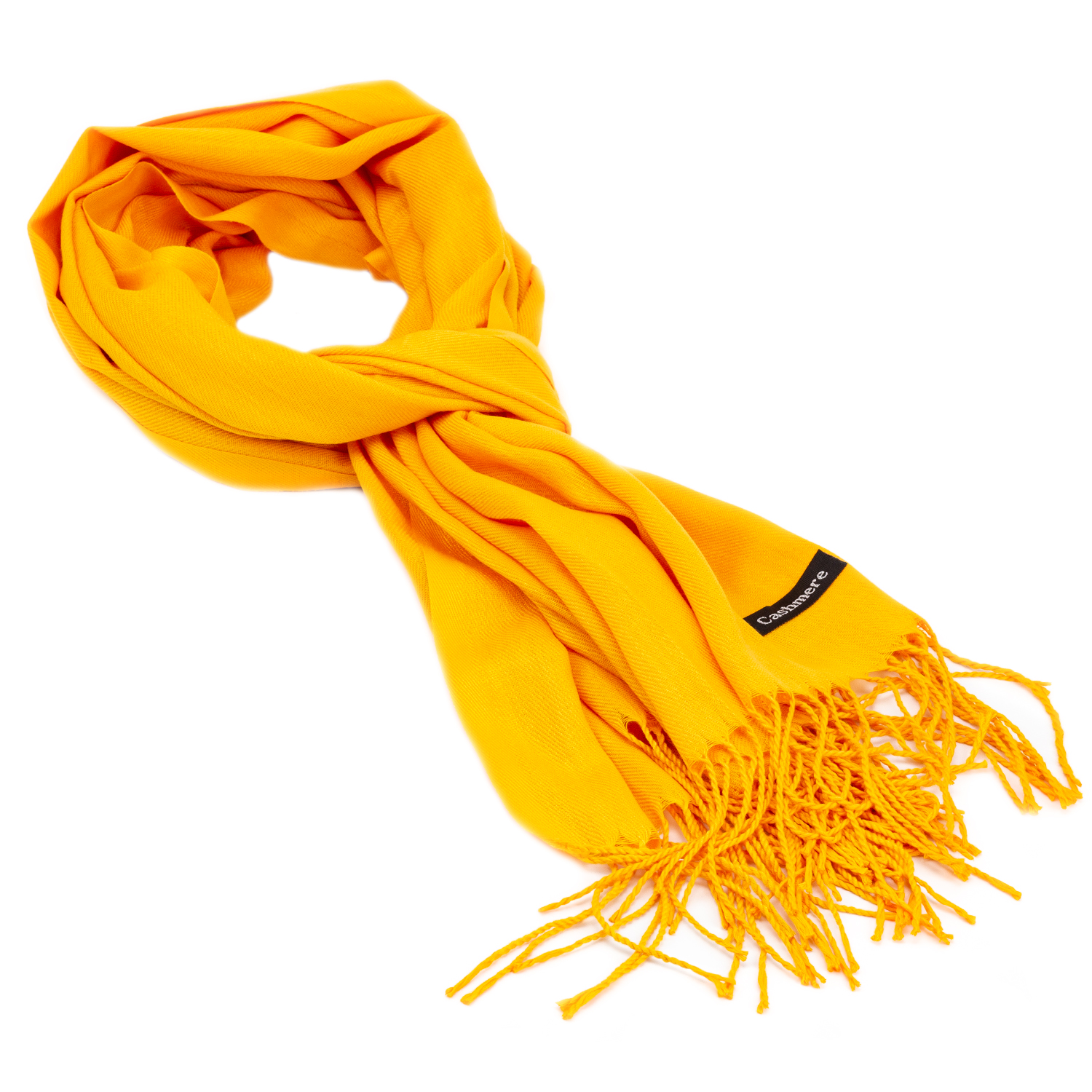 Женский кашемировый шарф Cashmere S90014, желто-оранжевый