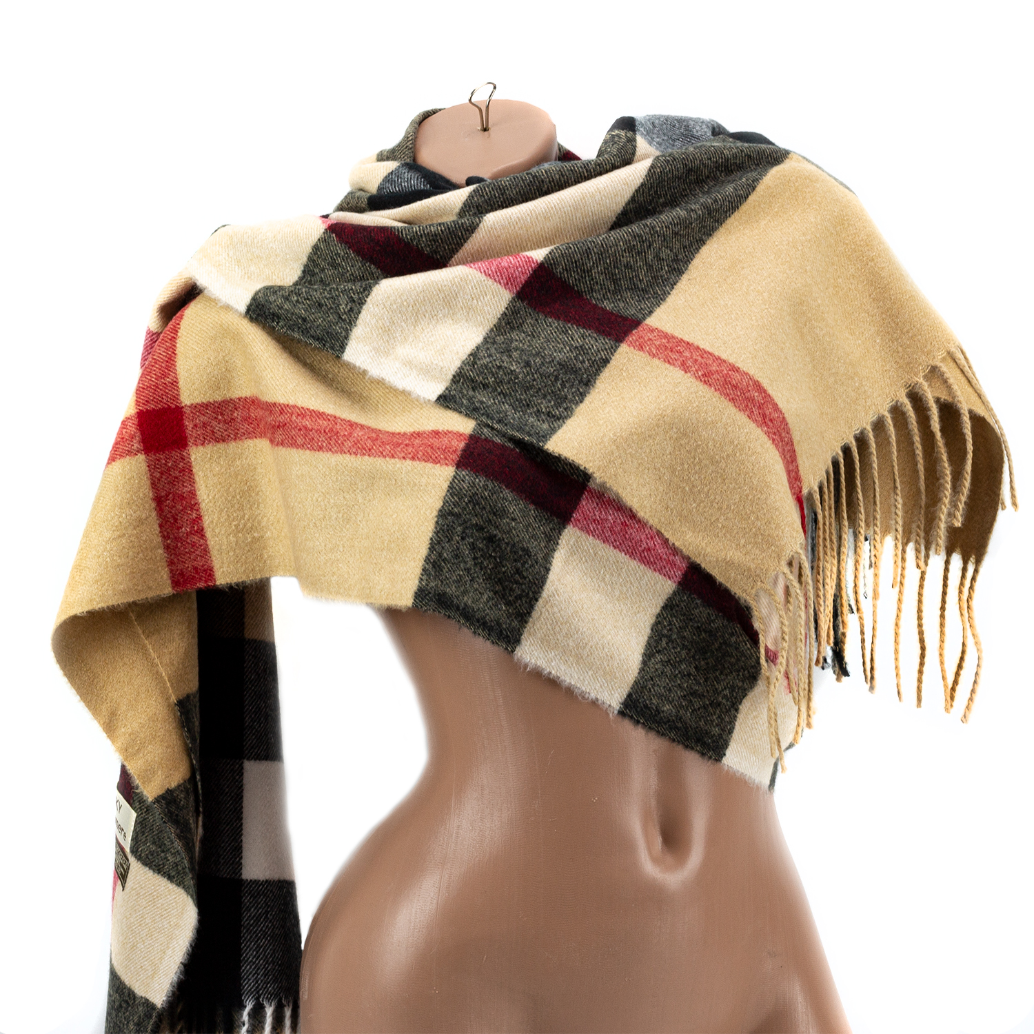 Жіночий кашеміровий шарф  LuxWear S131002, Burberry Light