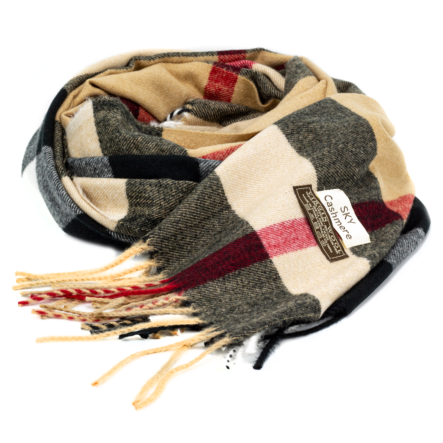 Жіночий кашеміровий шарф  LuxWear S131002, Burberry Light