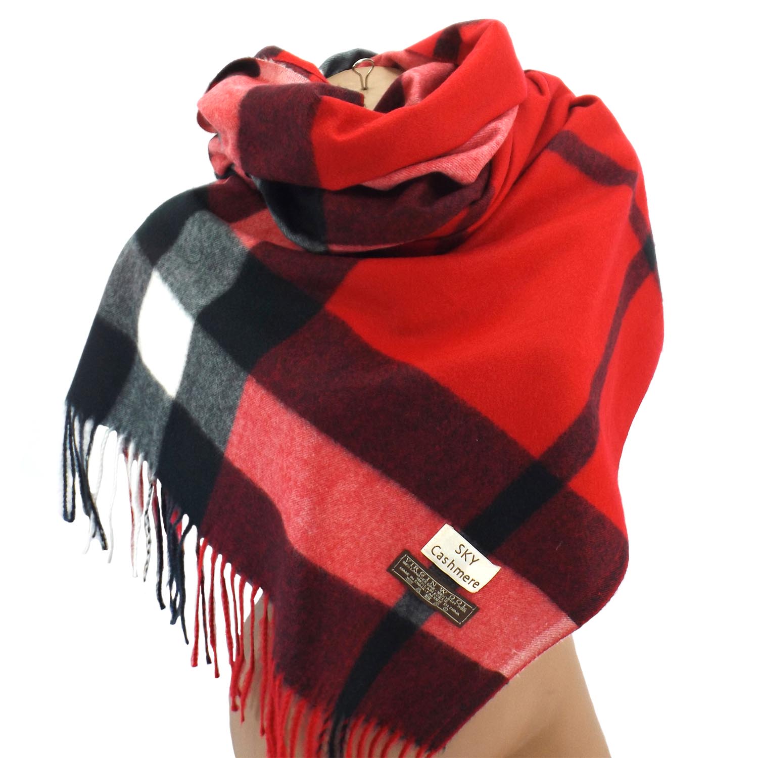 Жіночий вовняний шарф Sky Cashmere S176009 Burberry червоний