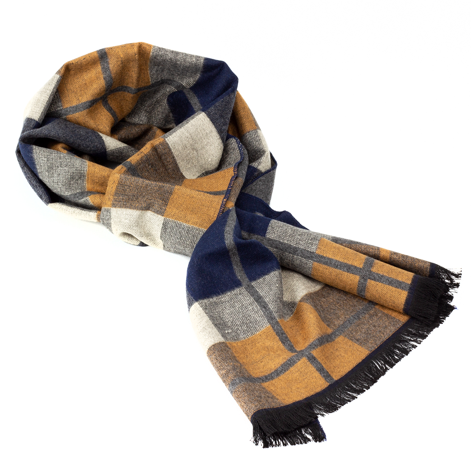 Мужской шарф в клетку LuxWear MS1001 multicolor