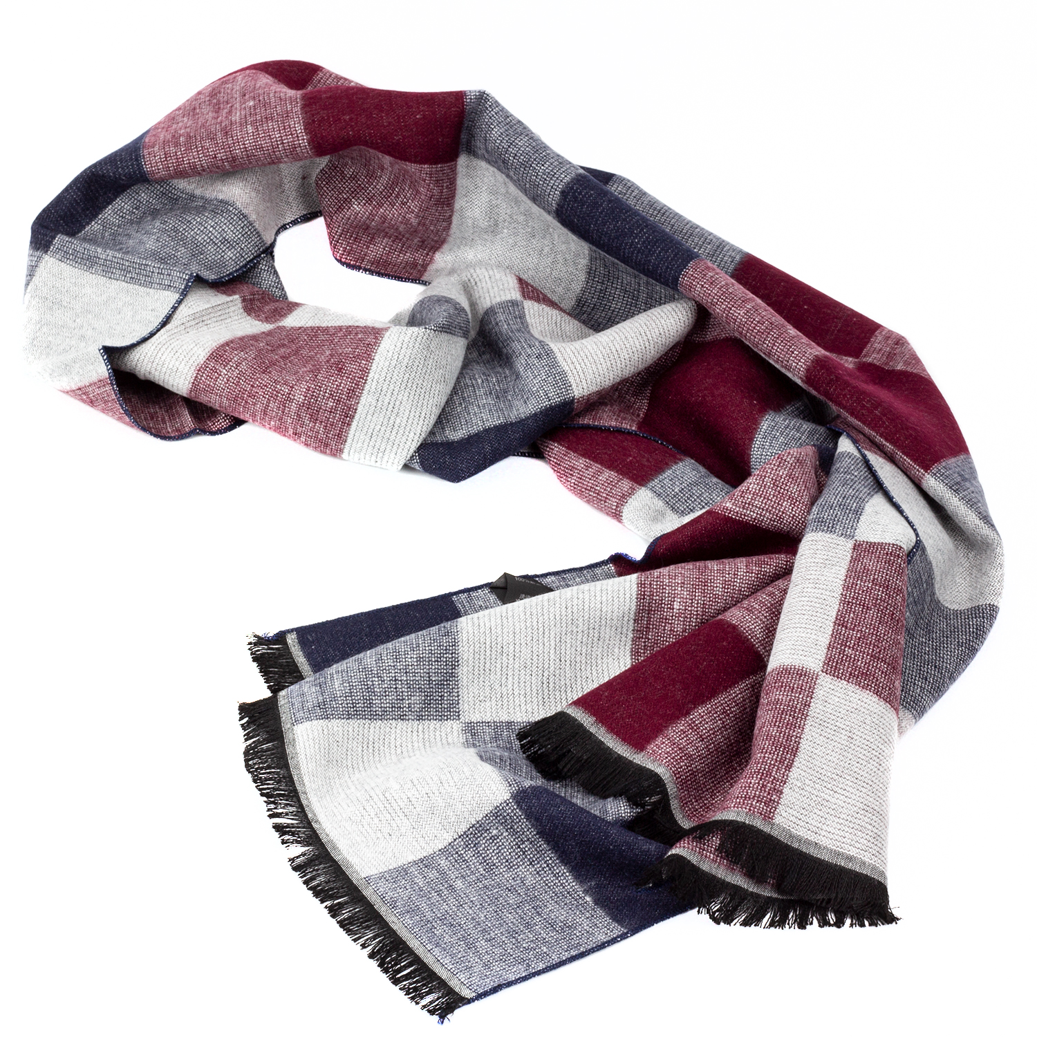 Мужской шарф в клетку LuxWear MS1002 multicolor