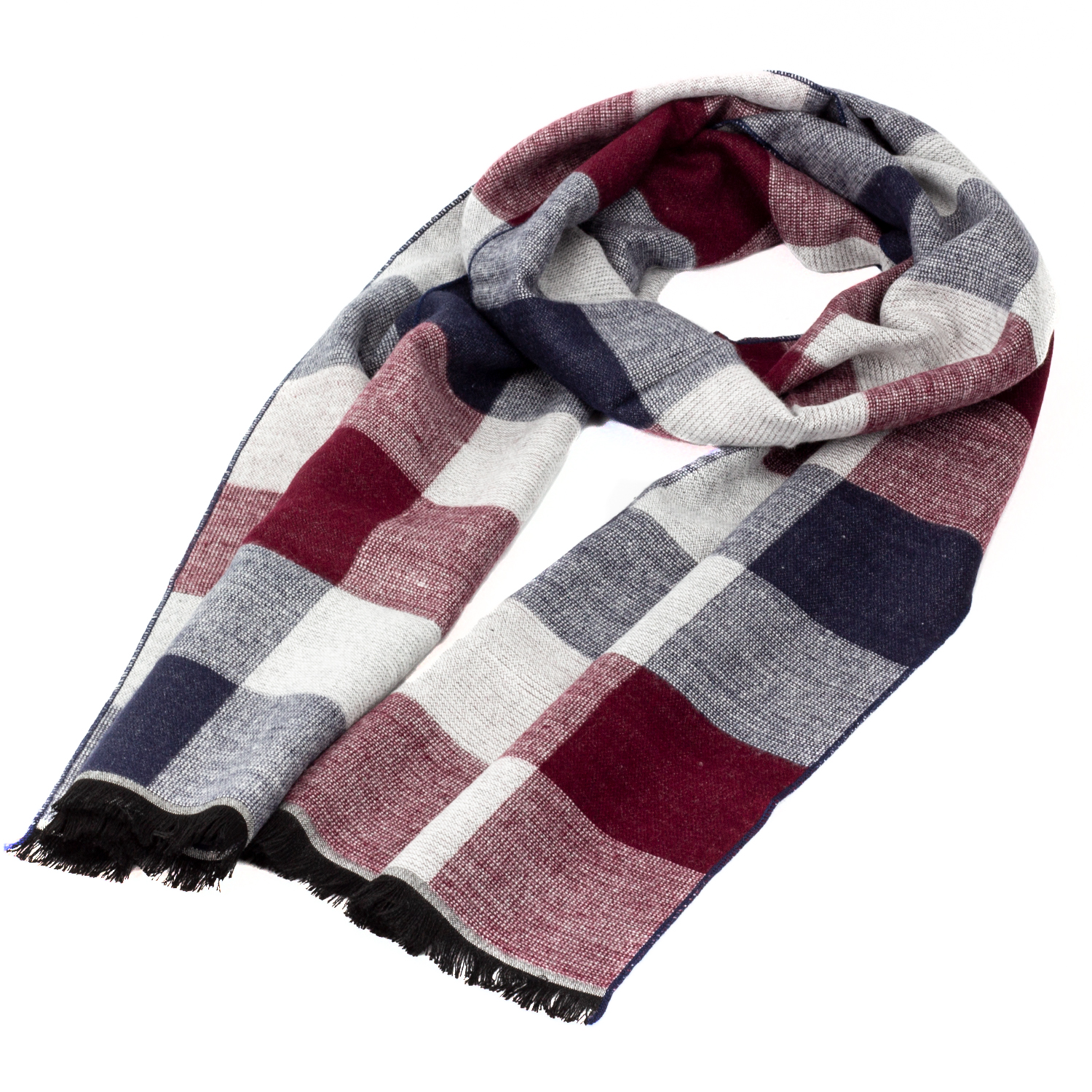 Мужской шарф в клетку LuxWear MS1002 multicolor