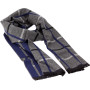 Мужской шарф в клетку LuxWear MS1005 серый с синим