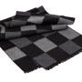 Чоловічий шарф у клітку LuxWear MS2009 чорний з сірим