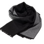 Мужской шарф LuxWear MS2001 черный с серым