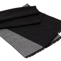 Чоловічий шарф  LuxWear MS2001 чорний з сірим