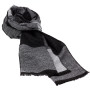 Мужской шарф в клетку LuxWear MS2011 черный с серым