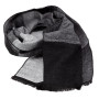 Мужской шарф в клетку LuxWear MS2011 черный с серым
