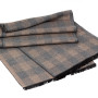 Чоловічий шарф у клітку LuxWear MS2007 бежевий з сірим