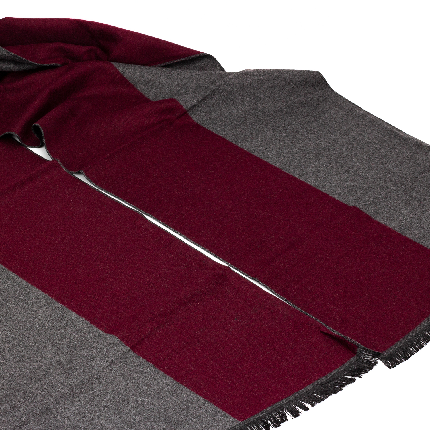 Чоловічий шарф LuxWear MS1008 сірий з червоним