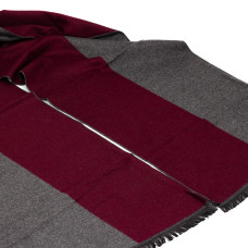 Чоловічий шарф LuxWear MS1008 сірий з червоним