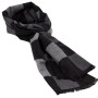 Чоловічий шарф у клітку LuxWear MS2009 чорний з сірим