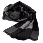 Чоловічий шарф у клітку LuxWear MS2009 чорний з сірим