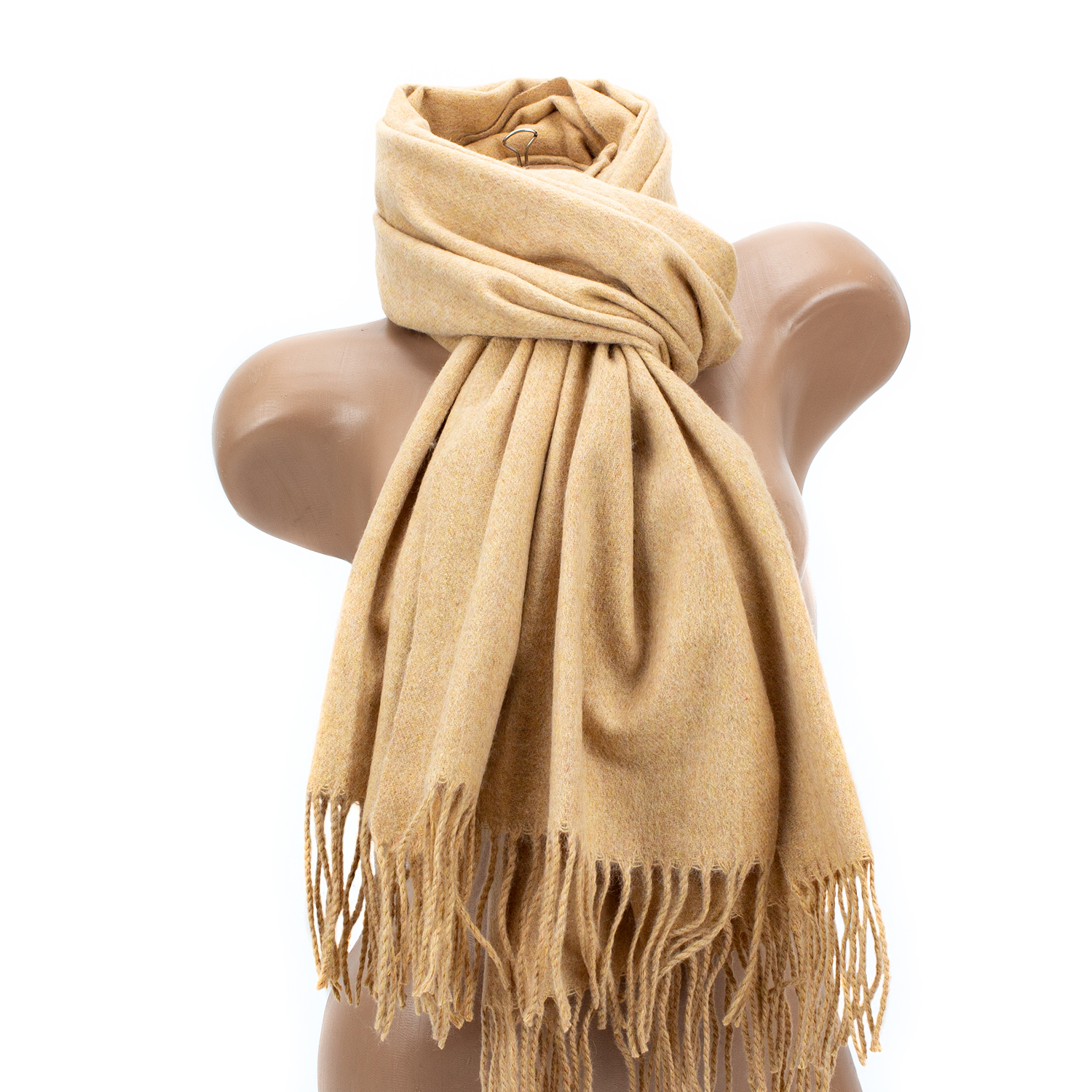 Жіночий кашеміровий шарф LuxWear S128003 Пісочний
