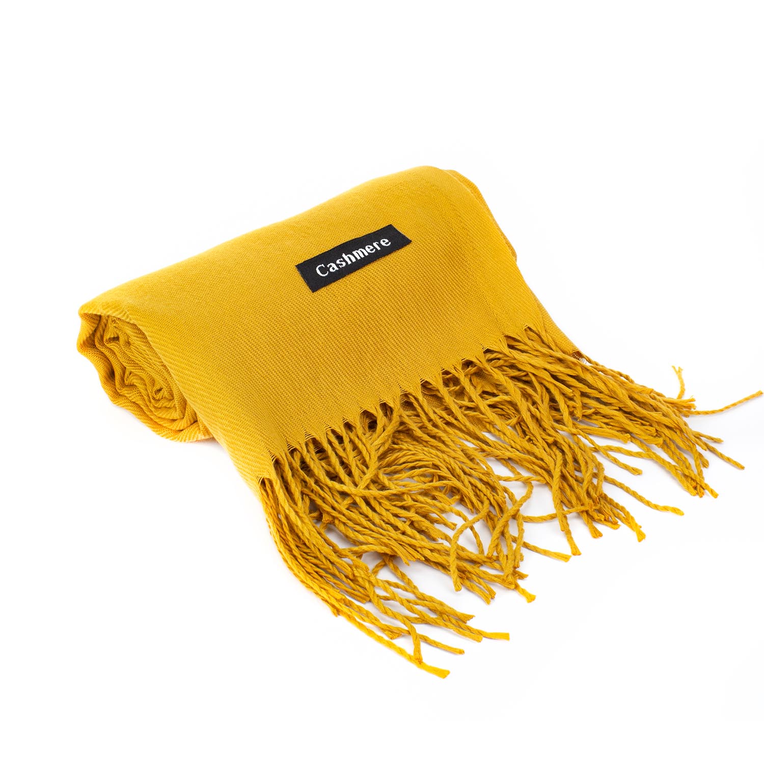 Женский кашемировый шарф Cashmere S92014 Горчичный