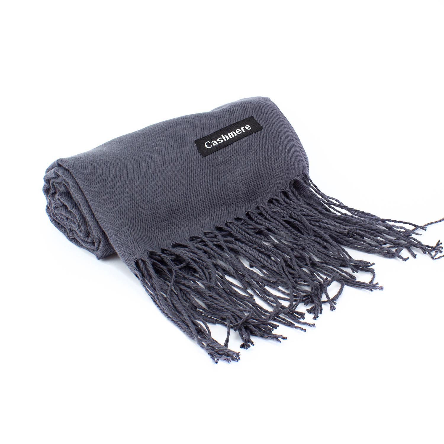 Жіночий кашеміровий шарф Cashmere S92008 темно-сірий