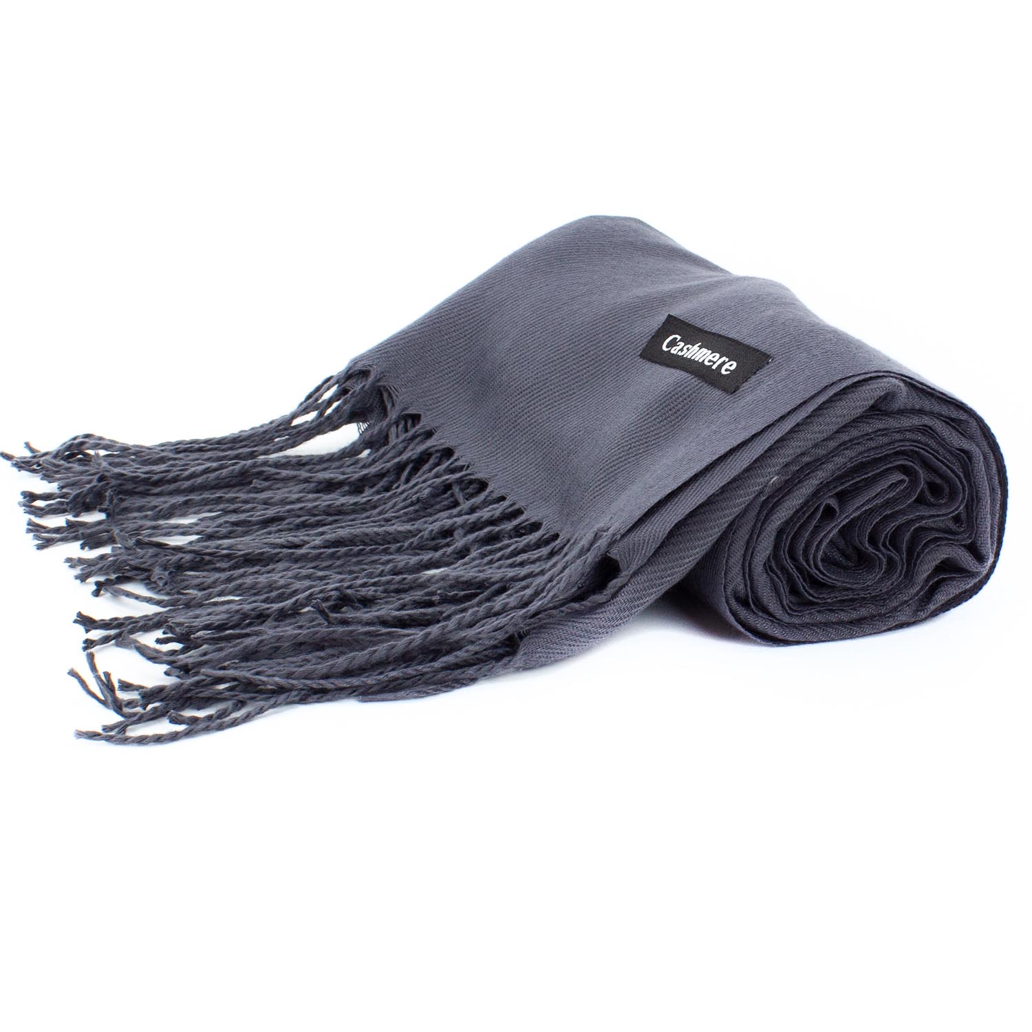 Жіночий кашеміровий шарф Cashmere S92008 темно-сірий