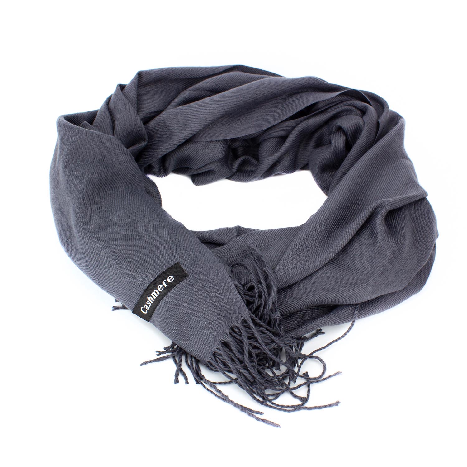 Жіночий кашеміровий шарф Cashmere S92008 темно-сірий