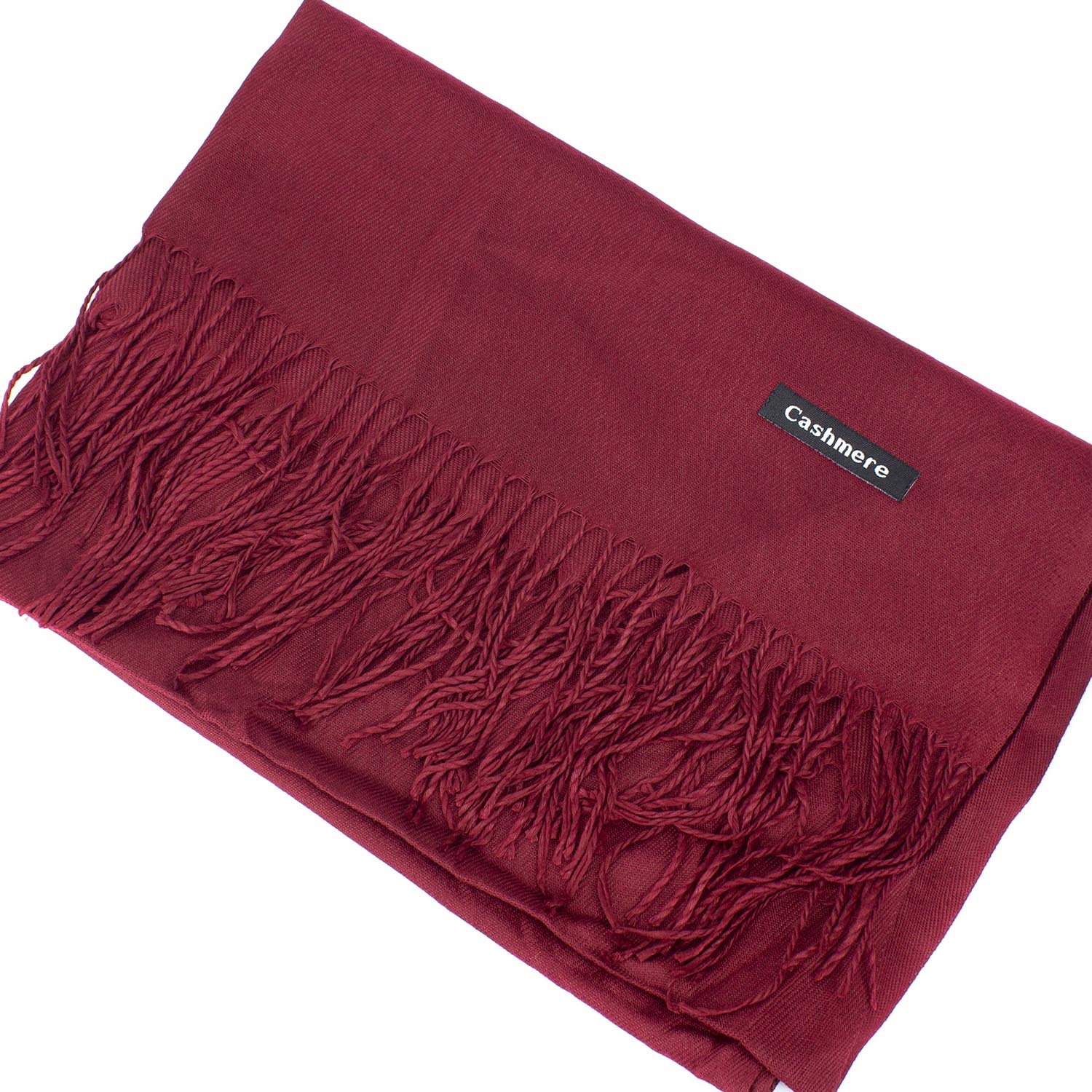 Жіночий кашеміровий шарф Cashmere S92007, бордовий