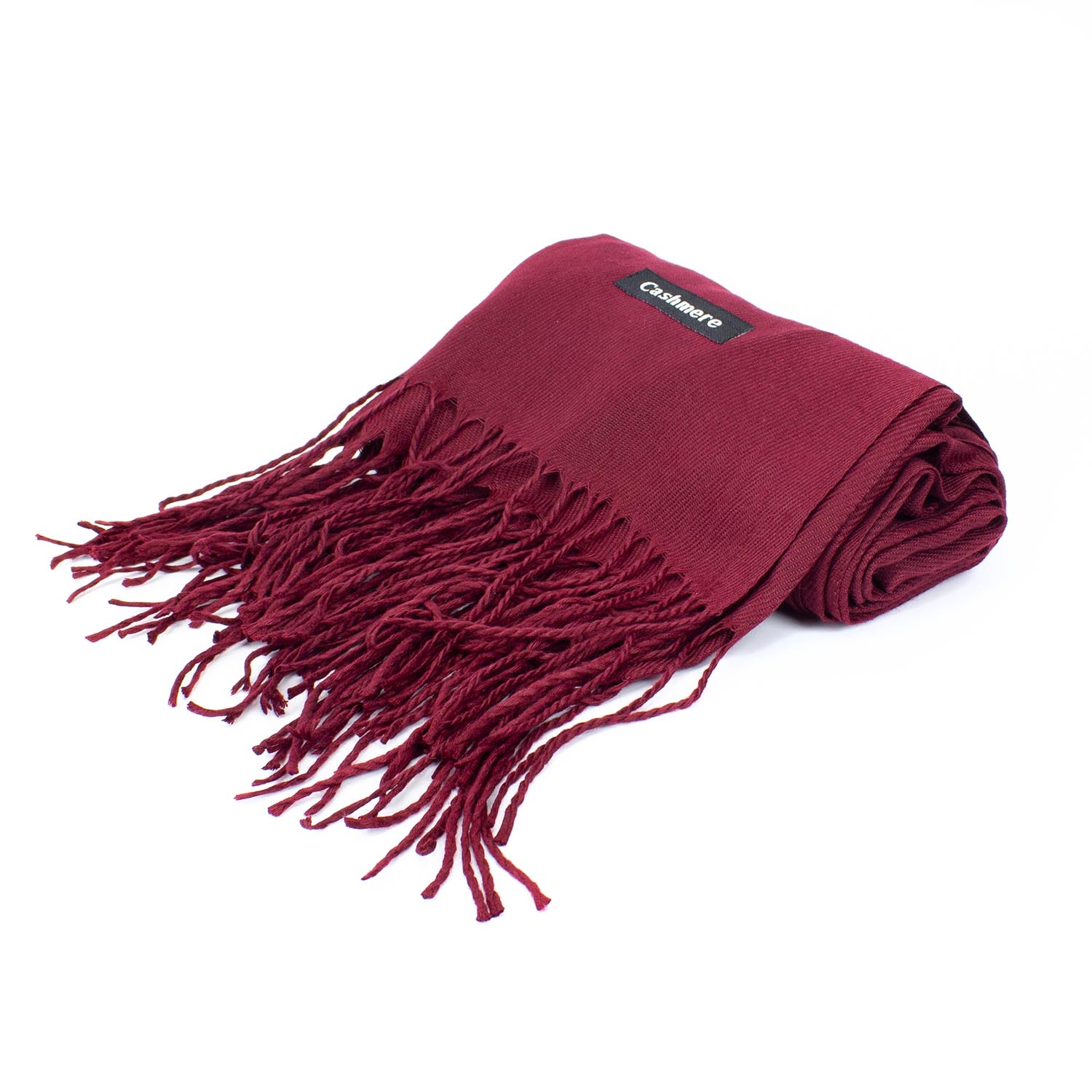 Жіночий кашеміровий шарф Cashmere S92007, бордовий