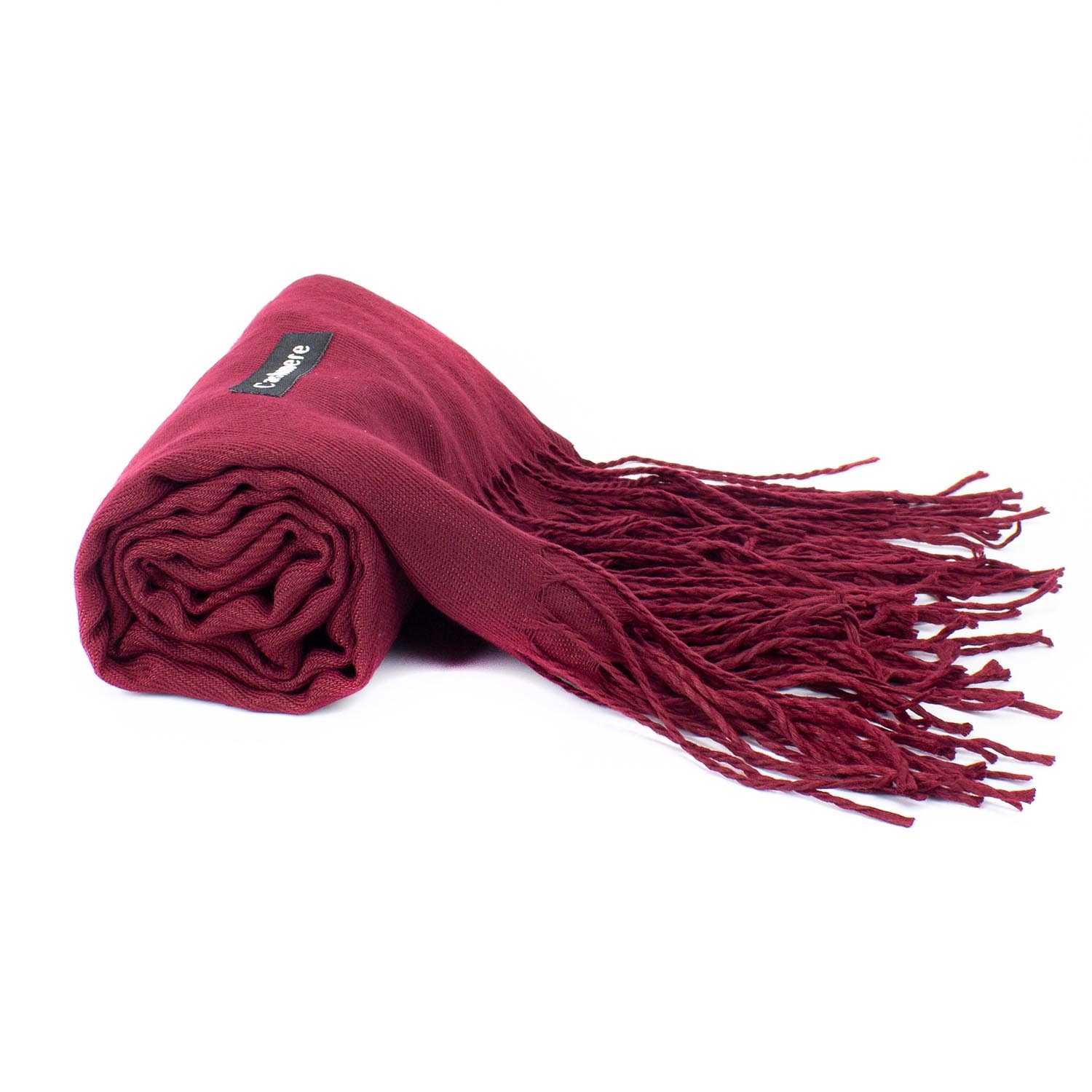Жіночий кашеміровий шарф Cashmere S92007, бордовий
