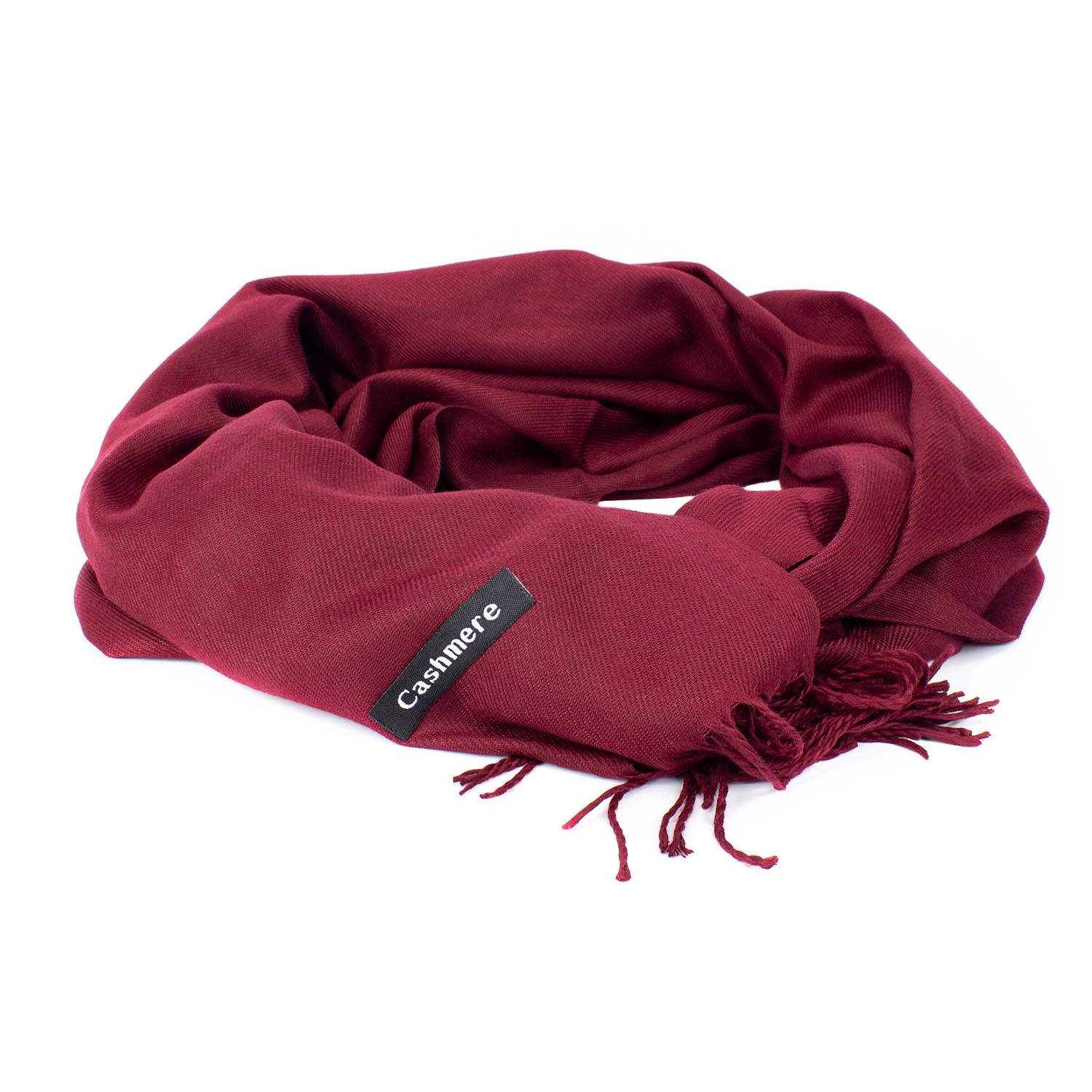 Жіночий кашеміровий шарф Cashmere S92007, бордовий