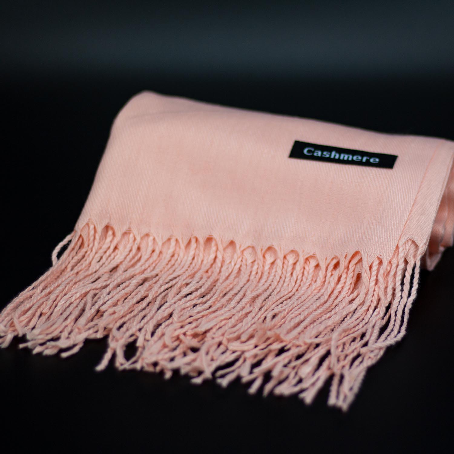 Женский кашемировый шарф Cashmere S92011, персиковый