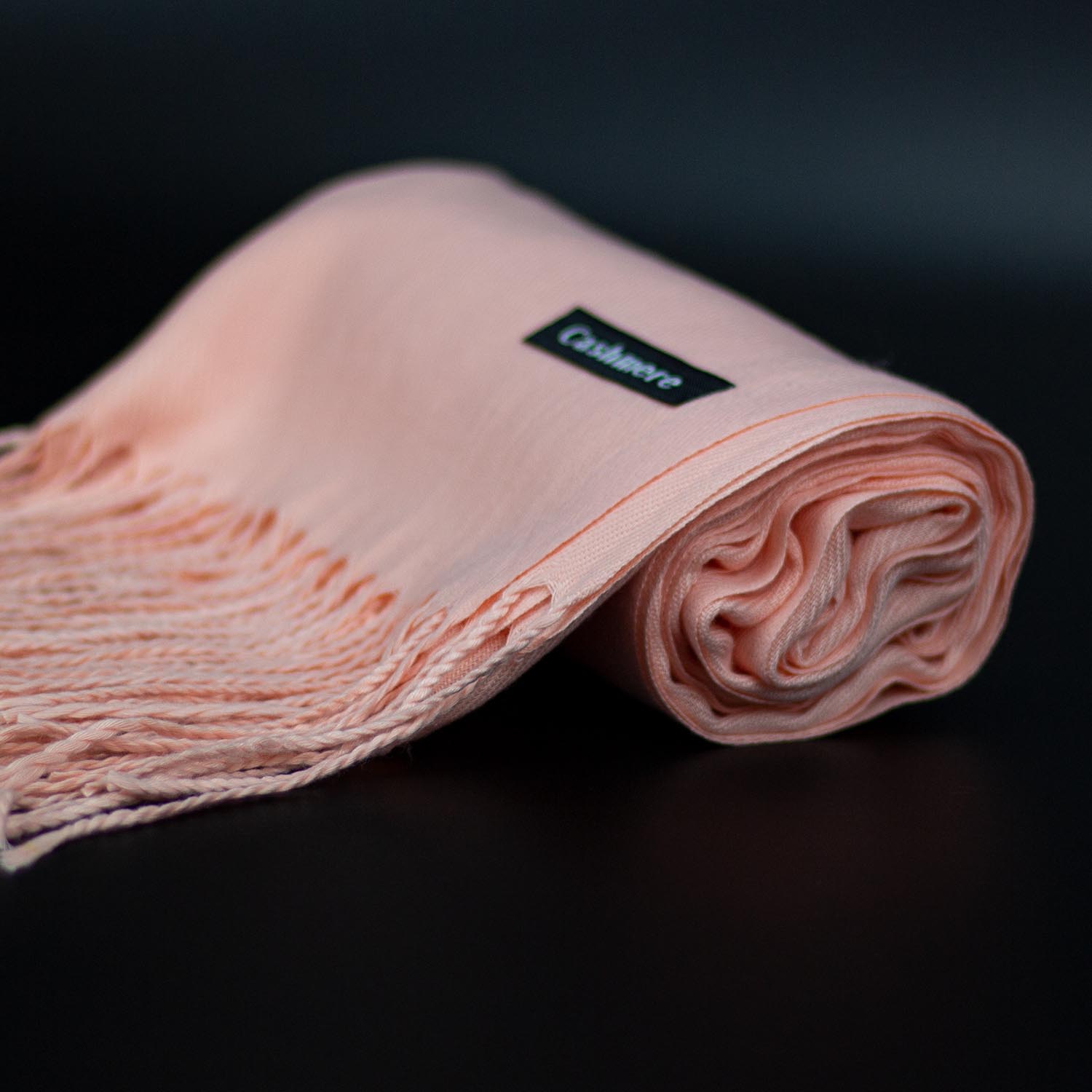Женский кашемировый шарф Cashmere S92011, персиковый