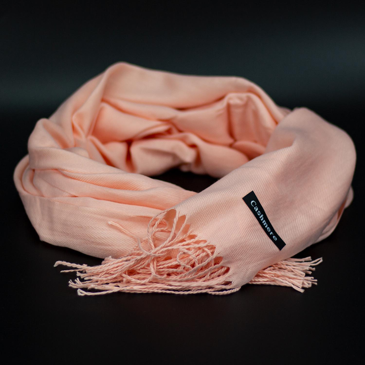 Женский кашемировый шарф Cashmere S92011, персиковый