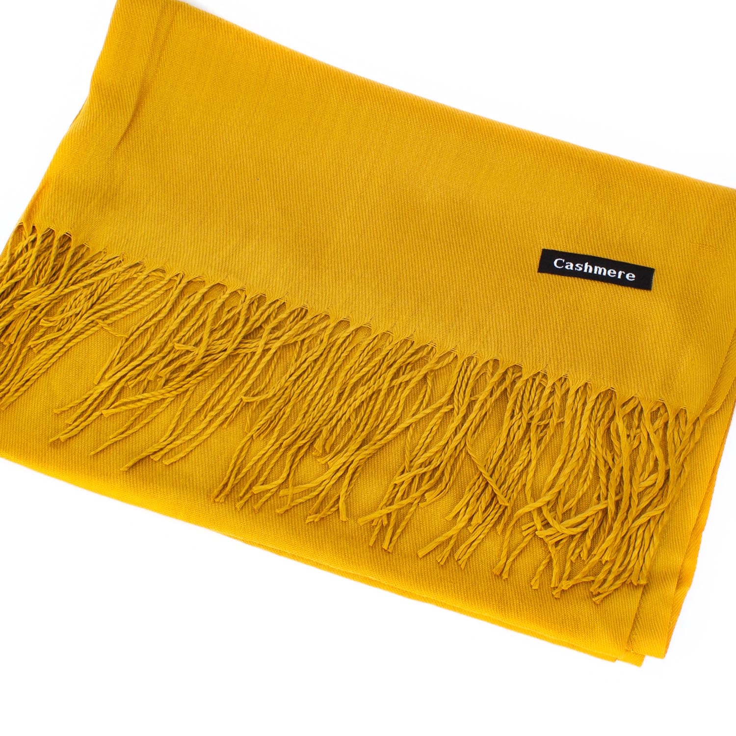 Женский кашемировый шарф Cashmere S92014 Горчичный