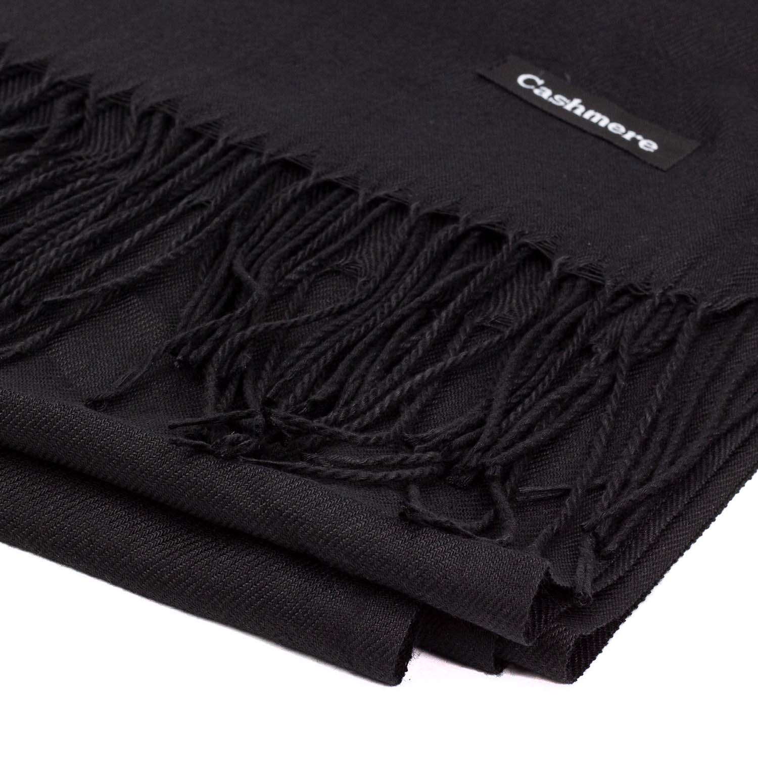 Женский кашемировый шарф Cashmere S92018, черный