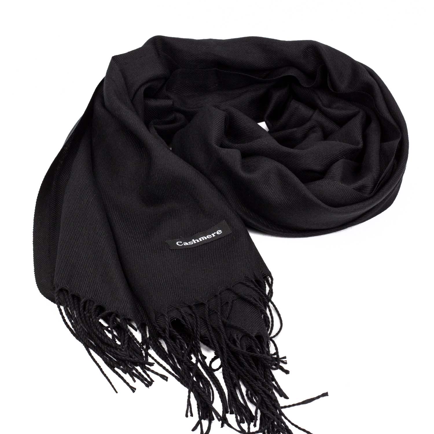 Женский кашемировый шарф Cashmere S92018, черный