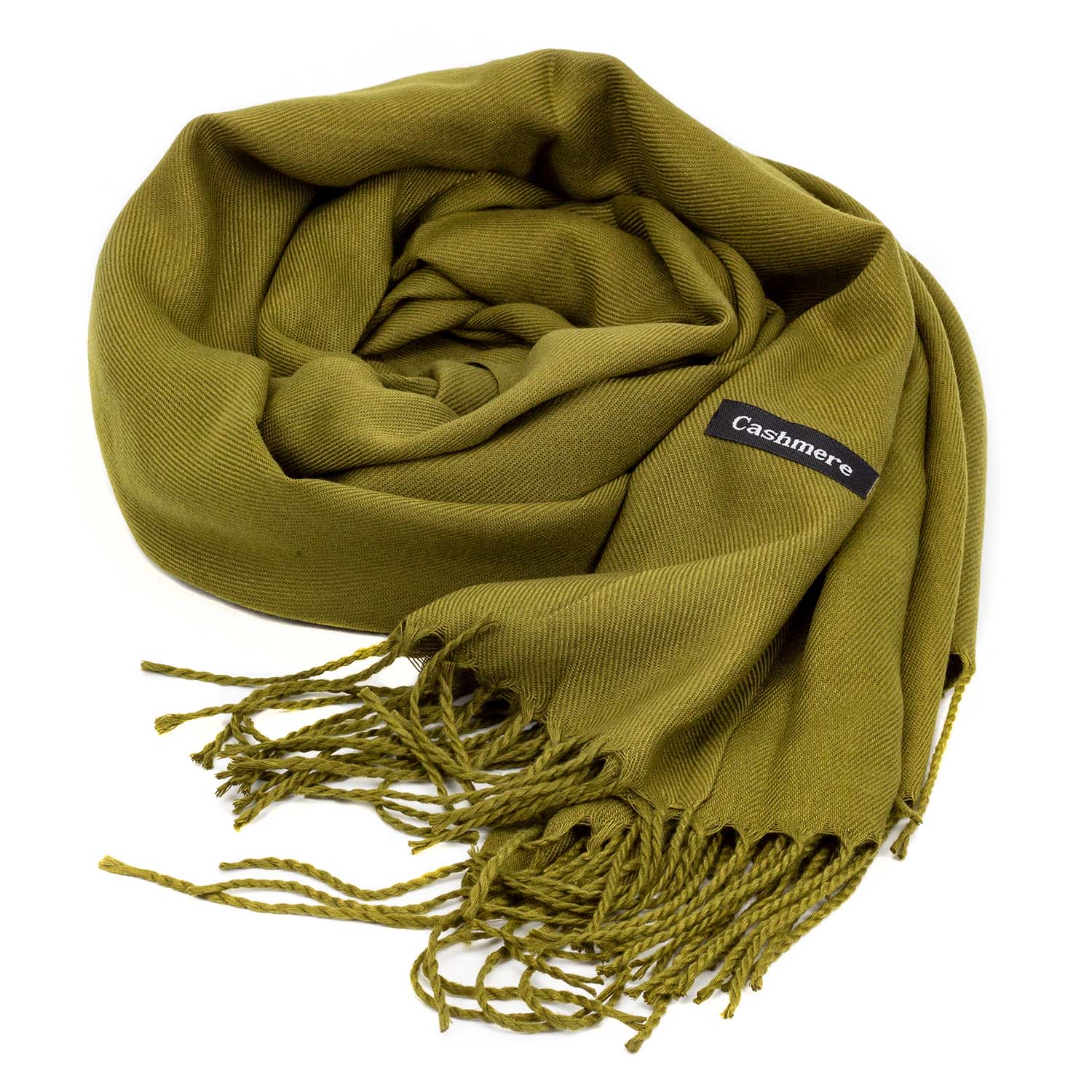 Жіночий кашеміровий шарф Cashmere S92019, оливковий