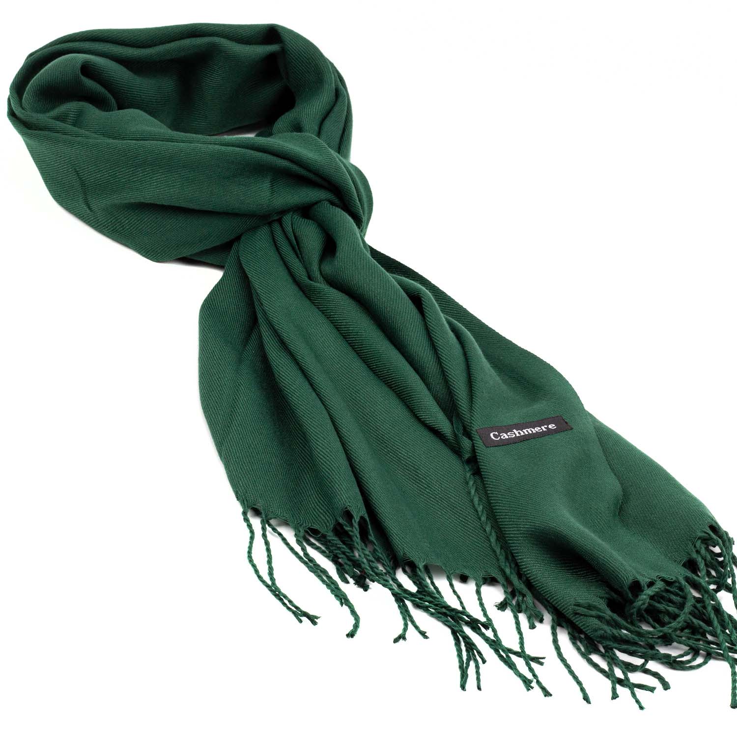УЦІНКА! Жіночий кашеміровий шарф Cashmere DEF-S92015, темно-зелений